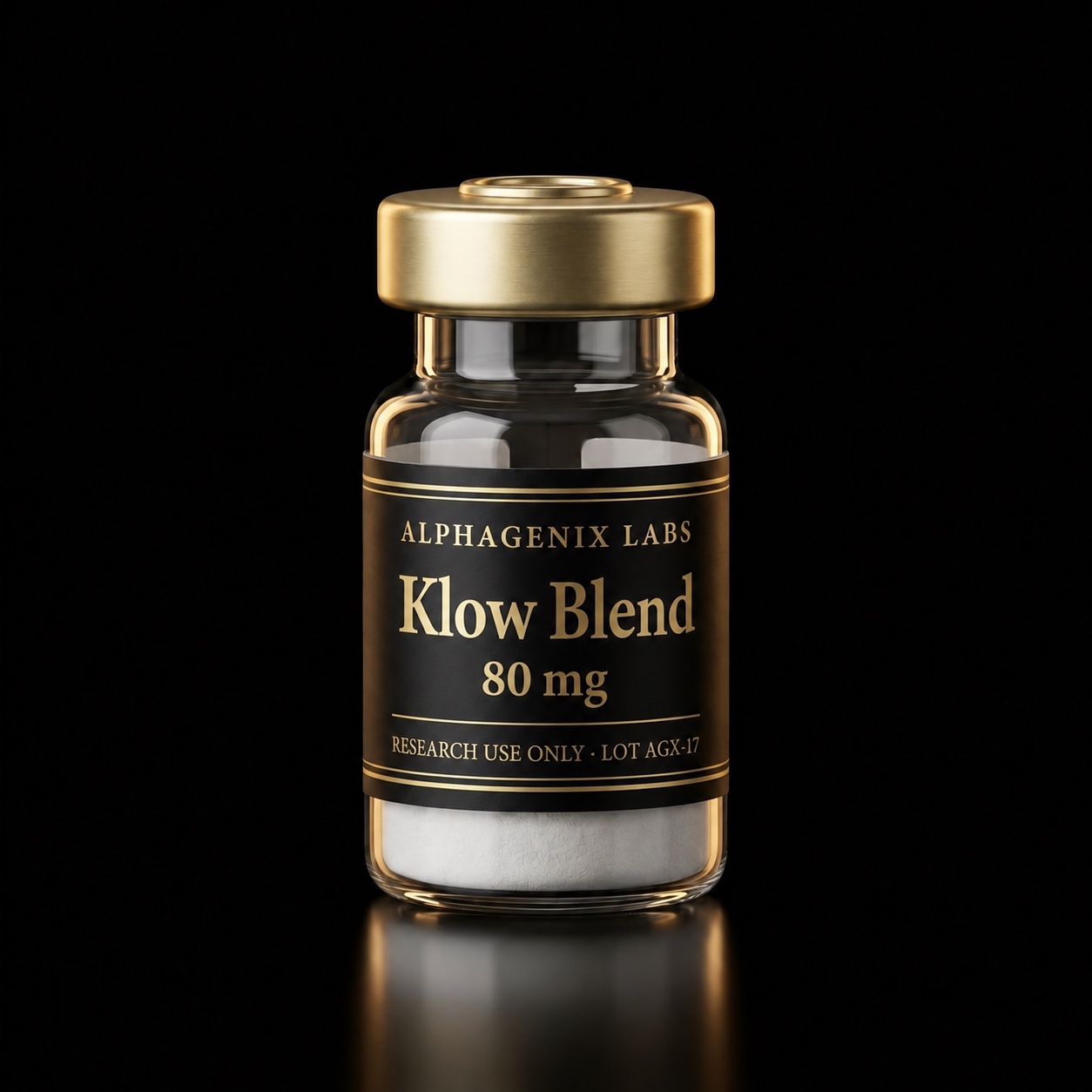 Klow Blend 80 mg research vial, labelled research use only
