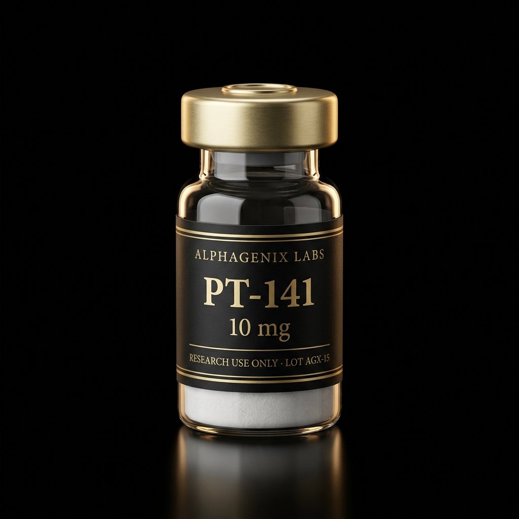 PT-141 10 mg research vial, labelled research use only