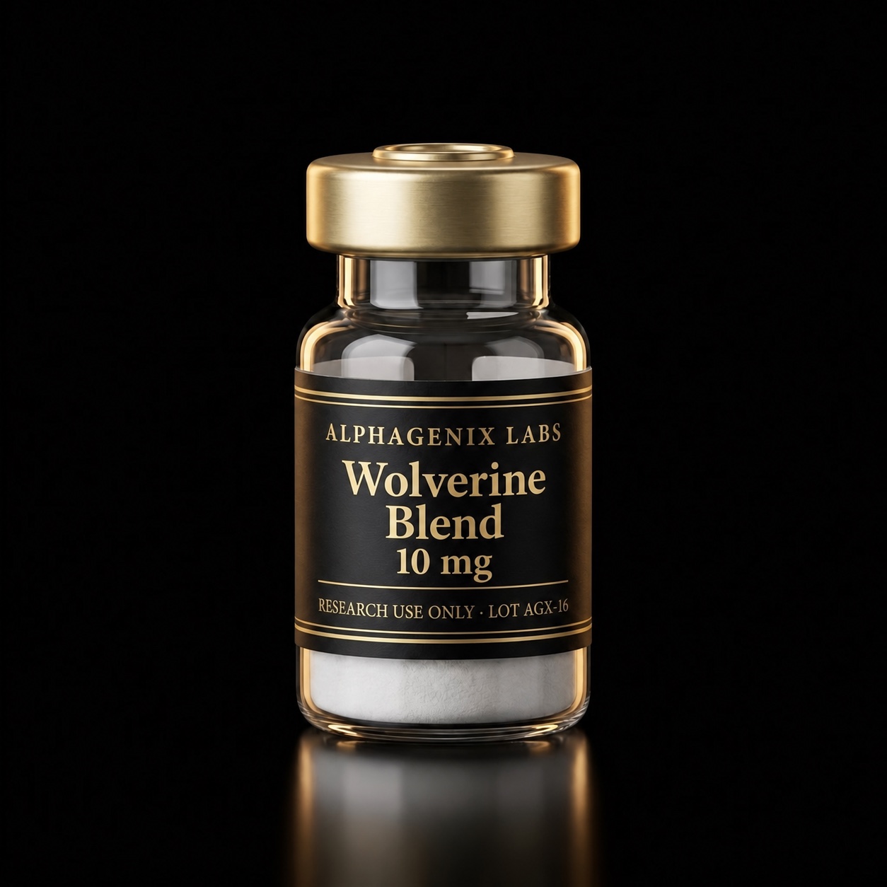 Wolverine Blend 10 mg research vial, labelled research use only